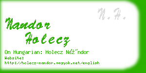 nandor holecz business card